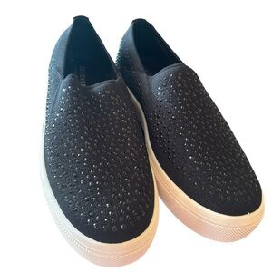 Skechers Poppy Black Studded Affair Black Slip-On Shoes w/ Lavender Scented Sole